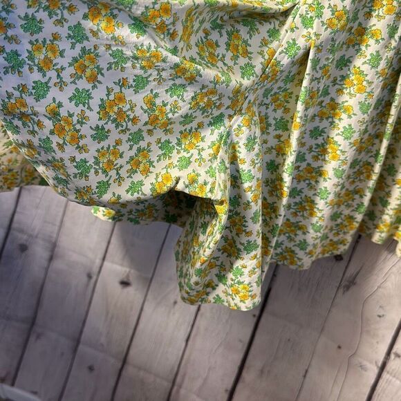 Vintage Hippie Floral Flower Power Boho Pleated Dress Sleeveless Skorts - Picture 6 of 7